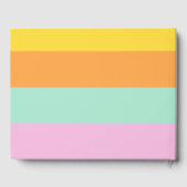 かわいい幾何学的パステル色ブロックパーソナライズされた ゲストブック (裏面)