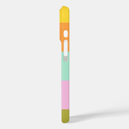 かわいい幾何学的パステル色ブロックパーソナライズされた Case-Mate iPhoneケース (裏面 / 左)