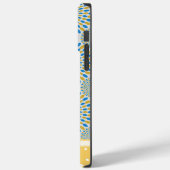 かわいい幾何学的抽象芸術ブルー&イエローパーソナライズされた Case-Mate iPhoneケース (裏面 / 左)