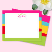 かわいい幾何文カラフル具ガーリー ノートカード
