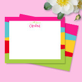 かわいい幾何文カラフル具ガーリー ノートカード