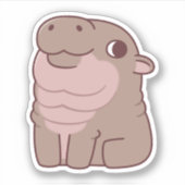かわいい座ったピグミーカビ シール (正面)