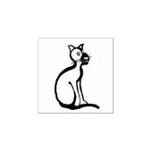 かわいい座る猫 ラバースタンプ (インプリント)