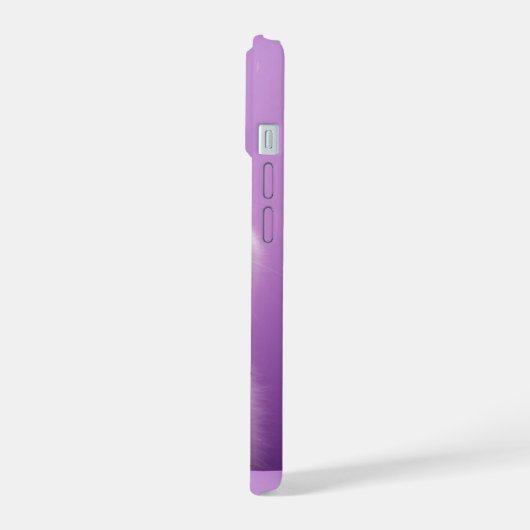 かわいい座る白猫 iPhone 15ケース (左側面)