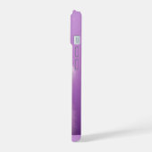 かわいい座る白猫 iPhone 15ケース (左側面)