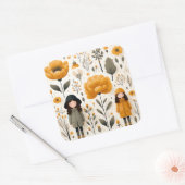 かわいい庭のシール スクエアシール (封筒)