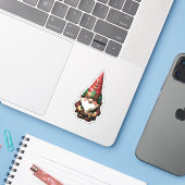 かわいい庭のノームステッカー シール (ノートパソコンとiPhone)