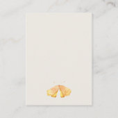 かわいい庭の動物性蝶の本の赤ちゃんシャワー エンクロージャーカード (裏面)