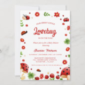 かわいい庭の小さな虫の赤ちゃんシャワー 招待状 (正面)