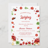 かわいい庭の小さな虫の赤ちゃんシャワー 招待状 (正面)