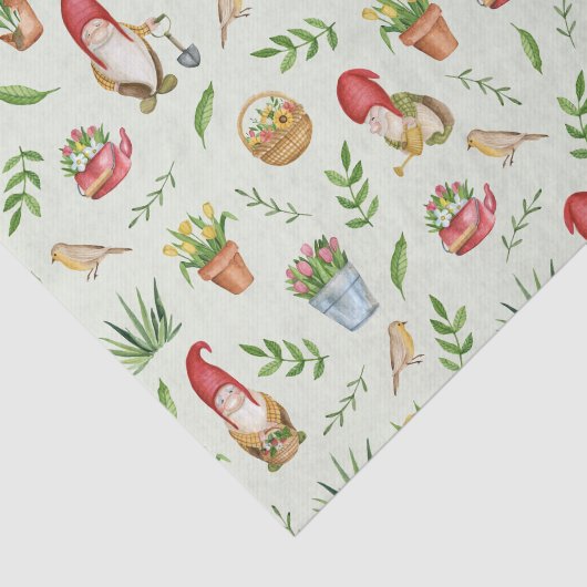 かわいい庭の格言と花と鳥 薄葉紙 (詳細)