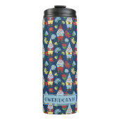 かわいい庭の格言と花パーソナライズされた タンブラー (正面)