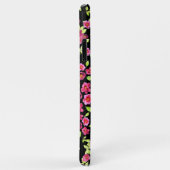 かわいい庭の花ピンクと黒の背景 Case-Mate iPhoneケース (裏面/右)