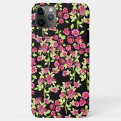 かわいい庭の花ピンクと黒の背景 Case-Mate iPhoneケース (裏面)