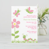 かわいい庭の虫の招待状 招待状 (スタンド正面)