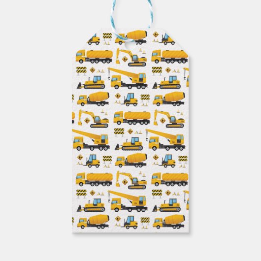 かわいい建築をテーマにした子どもパーティーありがとう ギフトタグ (裏面)