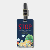 かわいい建築キッズストップ ラゲッジタグ (正面縦)