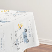 かわいい建築クレーンキッズ任意の年齢誕生日 テーブルクロス (インサイチュ)