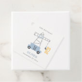 かわいい建築クレーンキッズ任意の年齢誕生日 フェイバータグ (インサイチュ)