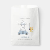 かわいい建築クレーン任意の年齢誕生日 フェイバーバッグ (正面)