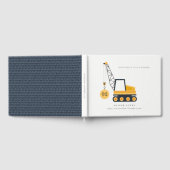 かわいい建築クレーン車Any年齢誕生日 ゲストブック (全面)