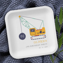 かわいい建築クレーン車Any年齢誕生日