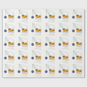 かわいい建築クレーン車Any年齢誕生日 ラッピングペーパー (フラット)