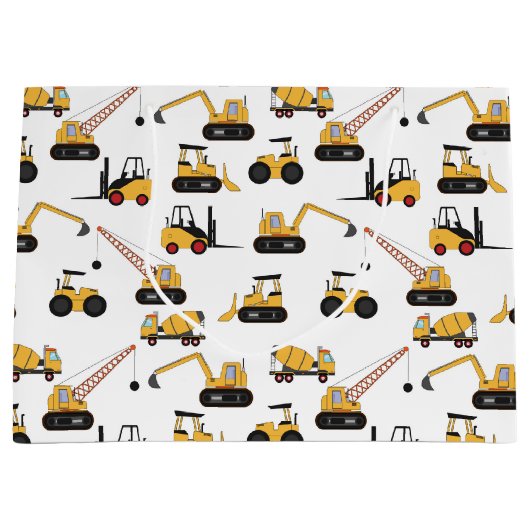 かわいい建築タイルパーティー ラージペーパーバッグ (正面)