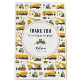 かわいい建築ダンプトラックありがとう好意 ミディアムペーパーバッグ (正面)