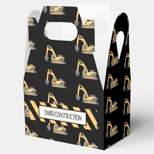 かわいい建築ダンプトラックパターン誕生日 フェイバーボックス (オープン)