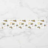 かわいい建築ダンプトラックパーティーの好意 ペットボトルラベル (シングルラベル)