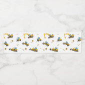 かわいい建築ダンプトラックパーティーデコール ペットボトルラベル (シングルラベル)