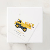 かわいい建築ダンプトラック任意の年齢誕生日 フェイバータグ (インサイチュ)