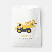 かわいい建築ダンプトラック任意の年齢誕生日 フェイバーバッグ (正面)
