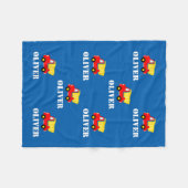 かわいい建築ダンプトラック少年フリースブランケット フリースブランケット (正面(横))