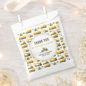 かわいい建築ダンプトラック誕生日パーティー フェイバーバッグ (クリップ留めされた状態)