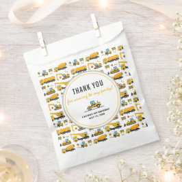 かわいい建築ダンプトラック誕生日パーティー フェイバーバッグ