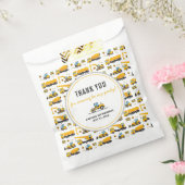 かわいい建築ダンプトラック誕生日パーティー フェイバーバッグ (封をした状態)