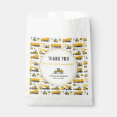 かわいい建築ダンプトラック誕生日パーティー フェイバーバッグ (正面)