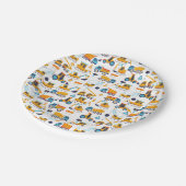 かわいい建築ダンプトラック車の誕生日パーティー ペーパープレート (アングル)