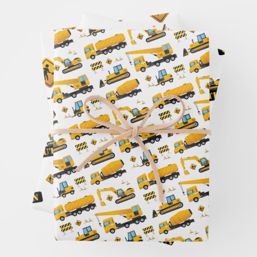 かわいい建築ダンプベビーシャワー誕生日ギフト ラッピングペーパーシート (インサイチュ)
