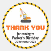 かわいい建築テーマキッズバースデーパーティークラス ラウンドシール (正面)