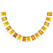 かわいい建築テーマキッズバースデーパーティー バンティングフラッグ (全)