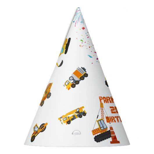 かわいい建築テーマキッズバースデーパーティー パーティーハット (左)