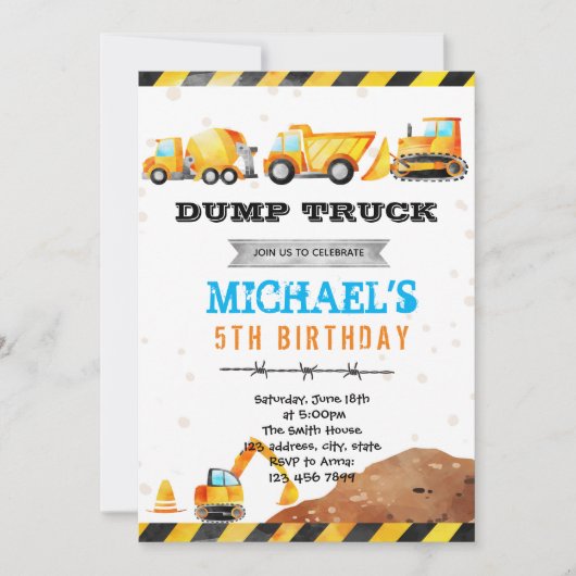 かわいい建築テーマパーティーの招待 招待状 (正面)