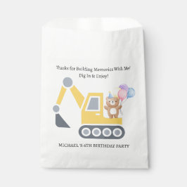 かわいい建築テーマ誕生日パーティー フェイバーバッグ