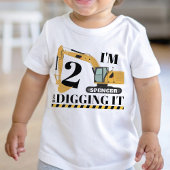 かわいい建築ディガートラック2nd誕生日パーティー トドラーTシャツ