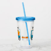 かわいい建築トラックネームボーイズ アクリルタンブラー (左)