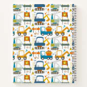 かわいい建築トラックネームボーイズ ノートブック (裏面)