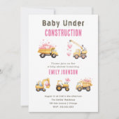 かわいい建築トラックベビーシャワー招待状 招待状 (正面)
